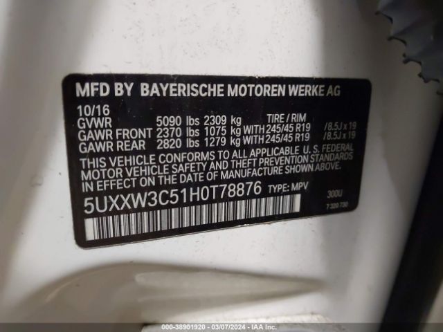 5UXXW3C51H0T78876 BMW X4 Xdrive28i