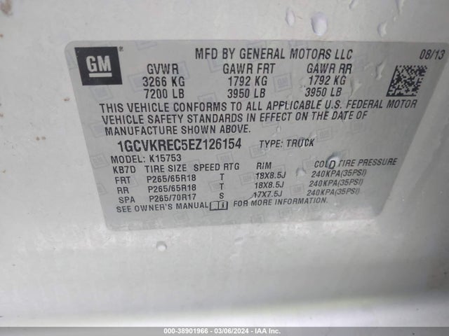 Chevrolet Silverado 1500 1lt 2014 1GCVKREC5EZ126154 Image 9