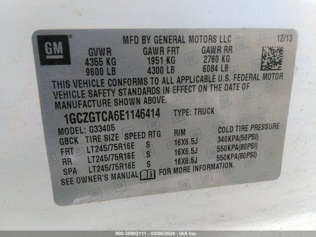 Chevrolet Express 3500 Work Van 2014 1GCZGTCA6E1146414 Image 9
