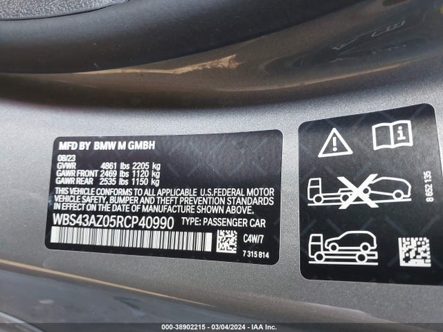 BMW M4 Competition Xdrive 2024 WBS43AZ05RCP40990 Image 9