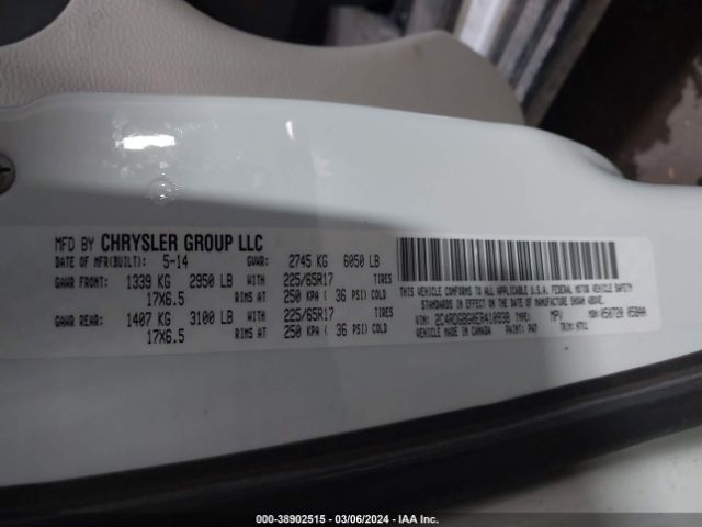 2C4RDGBG0ER410938 Dodge Grand Caravan American Value Pkg