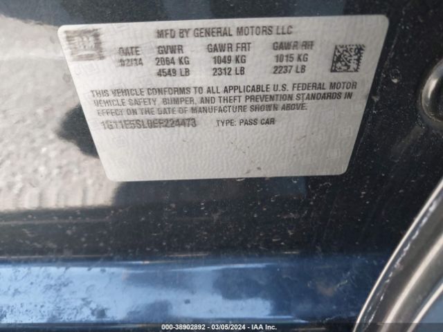 1G11E5SL0EF224473 Chevrolet MALIBU 2LT