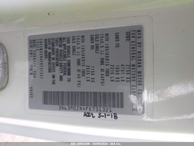 Chevrolet City Express 1lt 2015 3N63M0ZN4FK731321 Image 9
