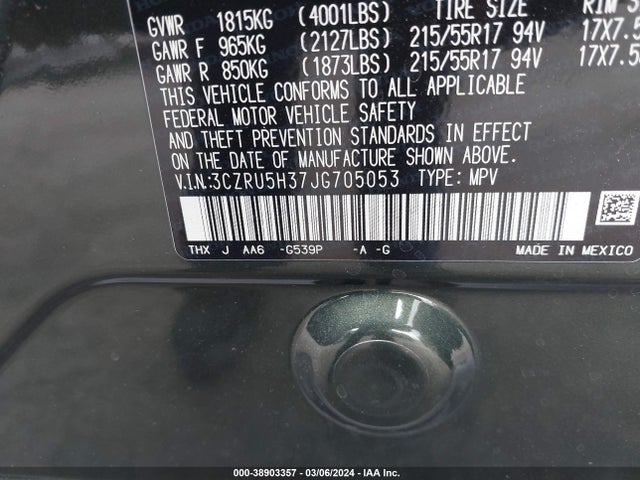 Honda HR-V LX 2018 3CZRU5H37JG705053 Image 9