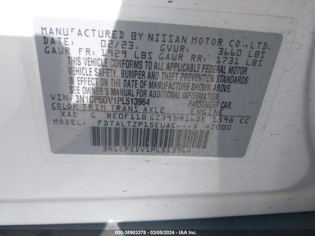 Nissan Kicks Sr Xtronic Cvt 2023 3N1CP5DV1PL513964 Image 9