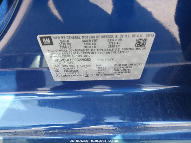 Chevrolet Silverado 1500 1lt 2014 3GCPCREC0EG220352 Image 9