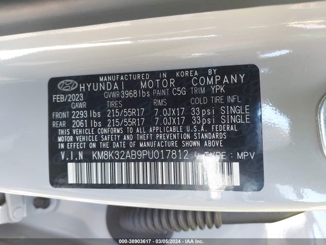 Hyundai Kona Sel 2023 KM8K32AB9PU017812 Image 9