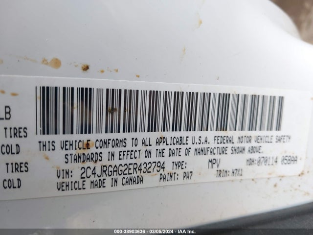 2C4JRGAG2ER432794 RAM Cargo Tradesman