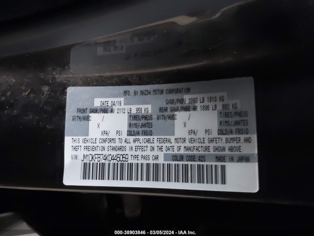JM1DKFB74K0445059 Mazda Cx-3 Sport