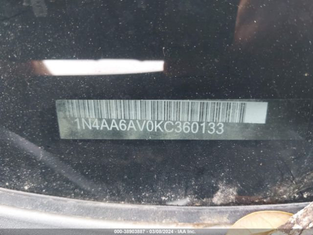 1N4AA6AV0KC360133 Nissan Maxima 3.5 Sv