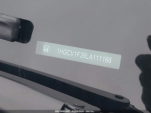 38903967 :رقم المزاد ، 1HGCV1F39LA111166 vin ، 2020 Honda Accord Sport مزاد بيع