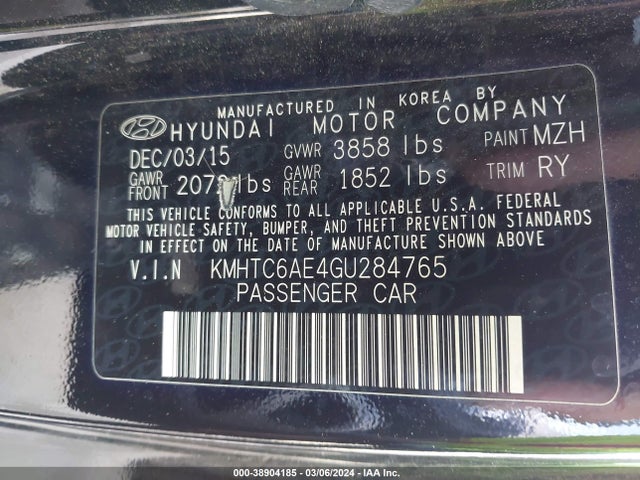 Hyundai Veloster Turbo 2016 KMHTC6AE4GU284765 Image 9