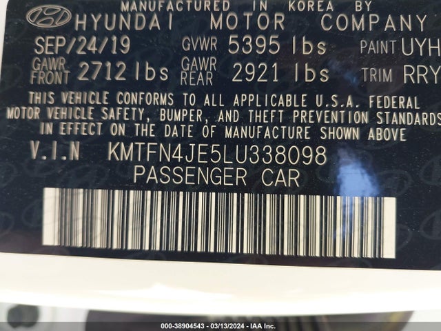 Genesis G80 3.8 Awd 2020 KMTFN4JE5LU338098 Image 9