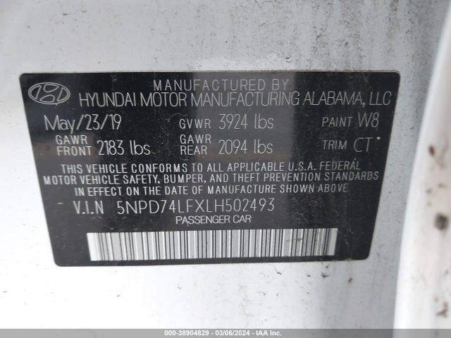 Hyundai ELANTRA SE 2020 5NPD74LFXLH502493 Image 9