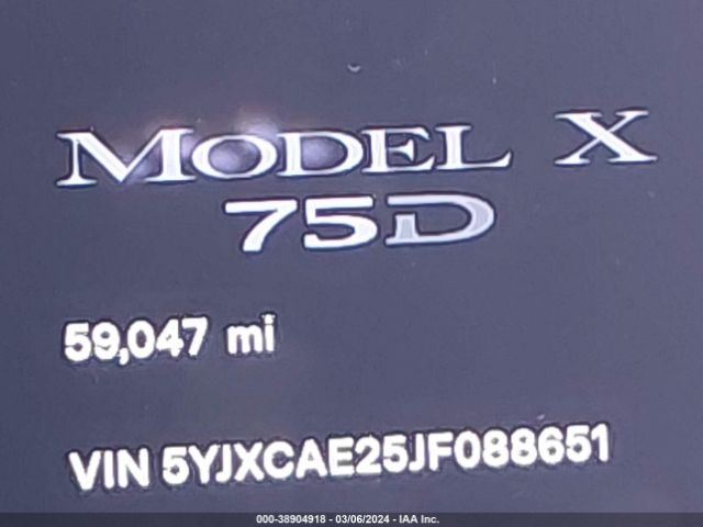 5YJXCAE25JF088651 Tesla Model X 100d/75d/p100d