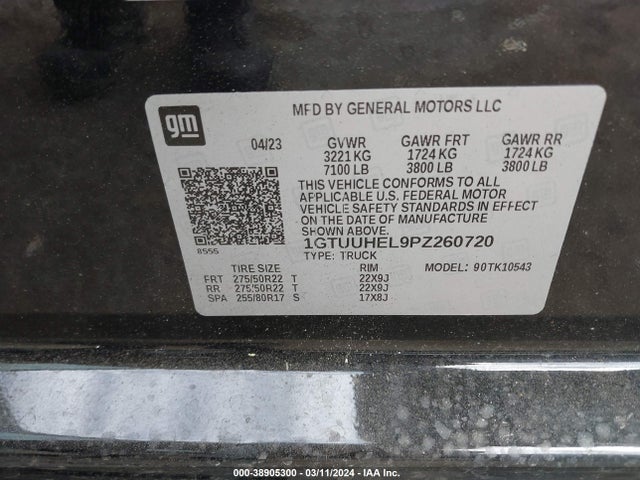 GMC Sierra 1500 4wd  Short Box Denali Ultimate 2023 1GTUUHEL9PZ260720 Image 9