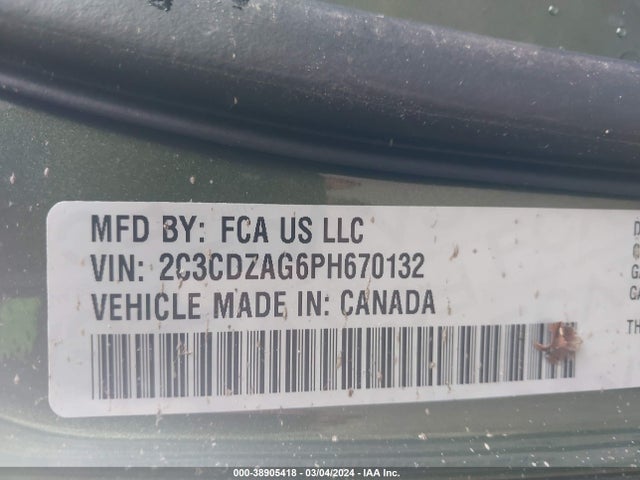Dodge Challenger Sxt 2023 2C3CDZAG6PH670132 Image 9