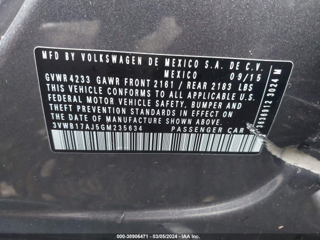 3VWB17AJ5GM235634 Volkswagen Jetta 1.8t Sport