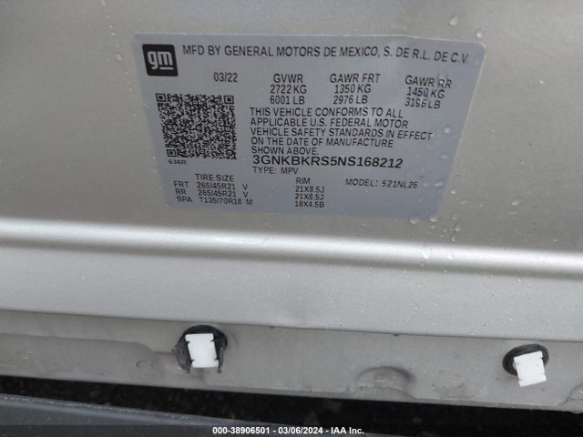 Chevrolet Blazer Awd Rs 2022 3GNKBKRS5NS168212 Image 9