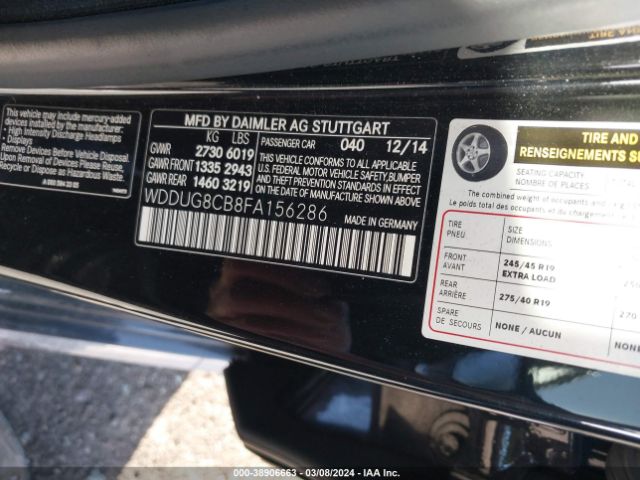 WDDUG8CB8FA156286 Mercedes-Benz S 550