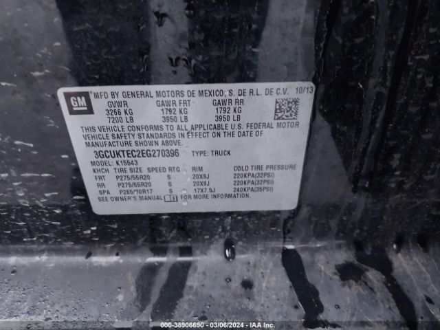 3GCUKTEC2EG270396 Chevrolet Silverado 1500 High Country