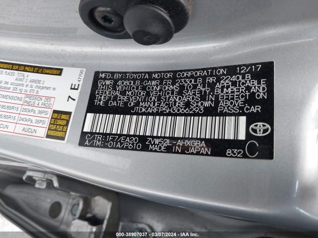 Toyota Prius Prime Premium 2017 JTDKARFP5H3066293 Image 9