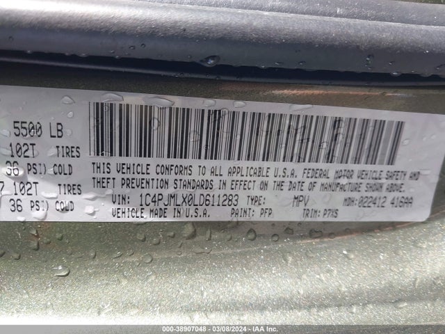 Jeep Cherokee Latitude Plus 4x4 2020 1C4PJMLX0LD611283 Image 9