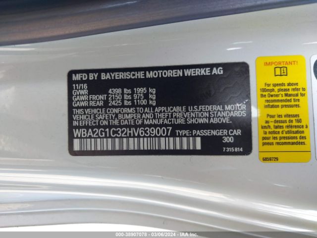 WBA2G1C32HV639007 BMW M240i