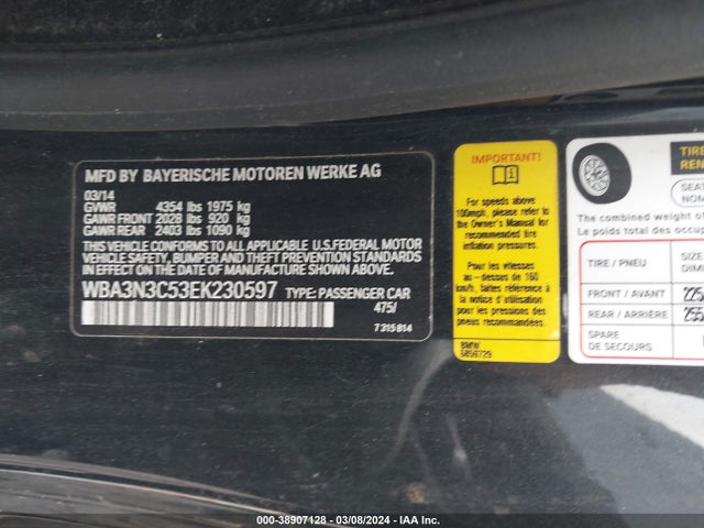 WBA3N3C53EK230597 BMW 428i