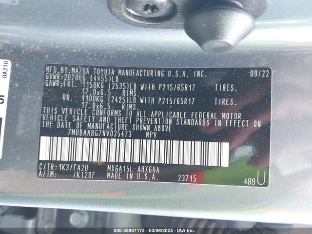 Toyota Corolla Cross Le 2022 7MUBAABG7NV035473 Image 9