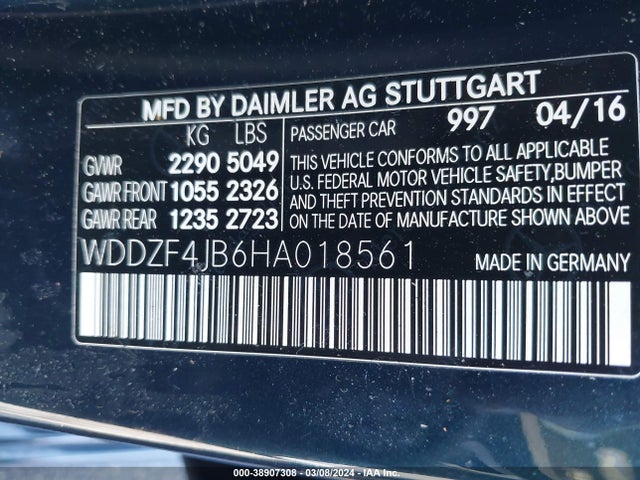 Mercedes-Benz E 300 2017 WDDZF4JB6HA018561 Image 9