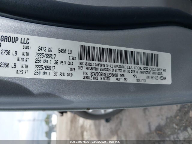 Dodge Journey Sxt 2014 3C4PDCBG4ET230018 Image 9