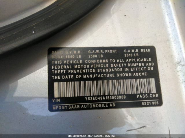 2002 SAAB 9-5 YS3EH49G723048000 Photo 8