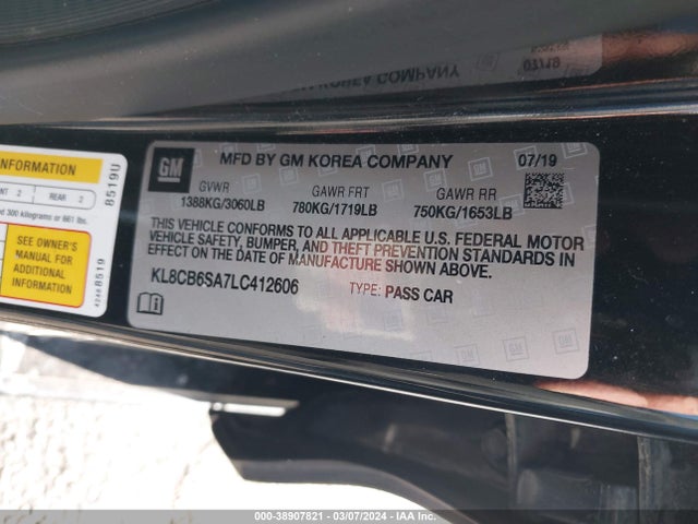 Chevrolet Spark Fwd Ls Automatic 2020 KL8CB6SA7LC412606 Image 9