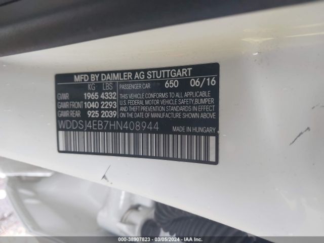 WDDSJ4EB7HN408944 Mercedes-Benz CLA 250