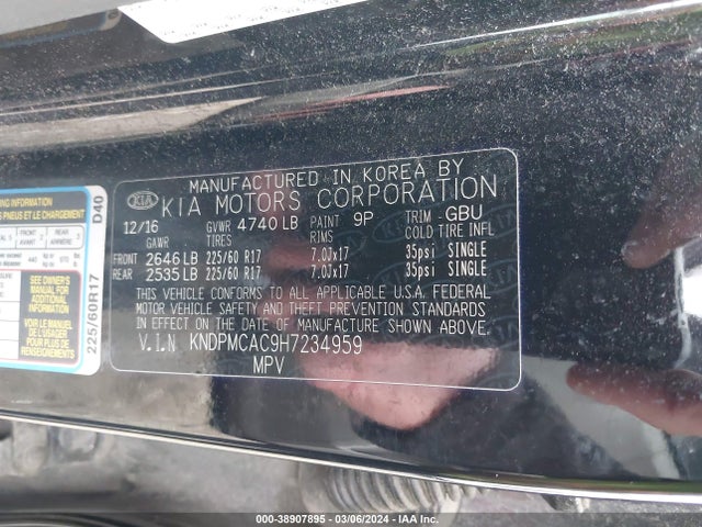 KIA Sportage Lx 2017 KNDPMCAC9H7234959 Image 9