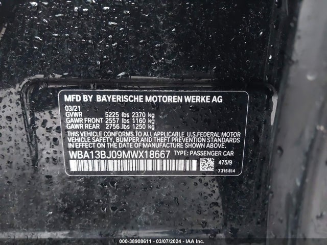 WBA13BJ09MWX18667 BMW 530i Xdrive