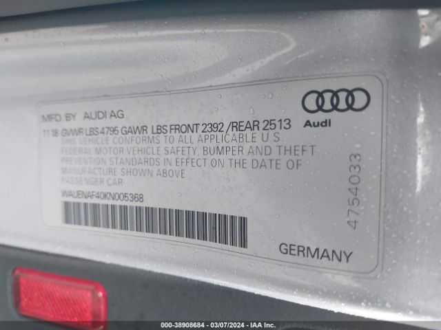 WAUENAF40KN005368 Audi A4 45 Premium