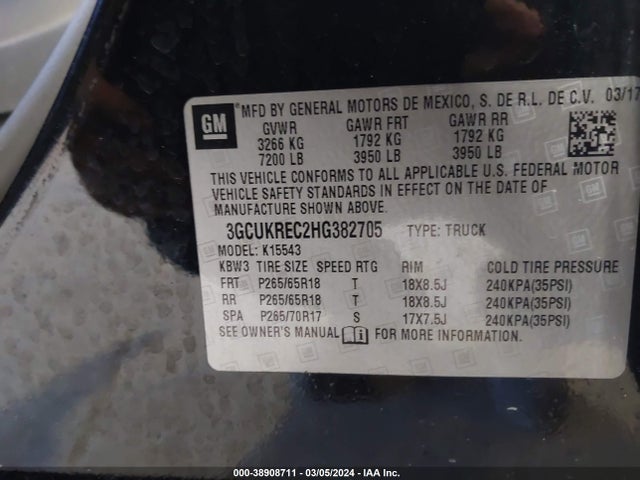 Chevrolet Silverado 1500 1lt 2017 3GCUKREC2HG382705 Image 9