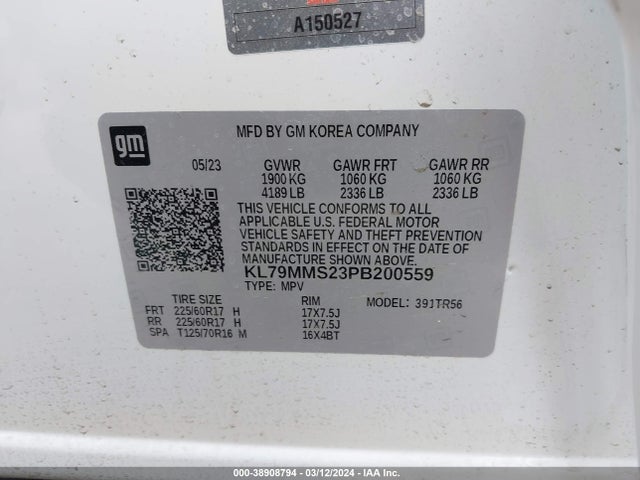 Chevrolet Trailblazer Fwd Ls 2023 KL79MMS23PB200559 Image 9