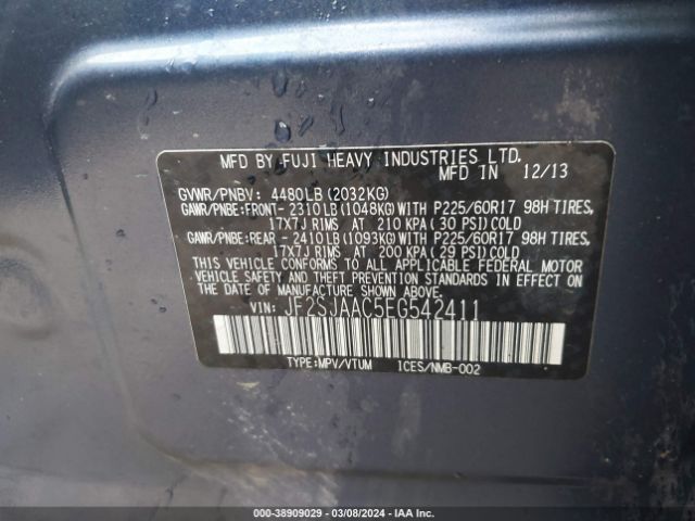 JF2SJAAC5EG542411 Subaru Forester 2.5i