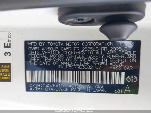 JTKJF5C79E3082107 Scion TC