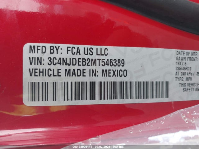 Jeep Compass 80th Anniversary 4x4 2021 3C4NJDEB2MT546389 Image 9