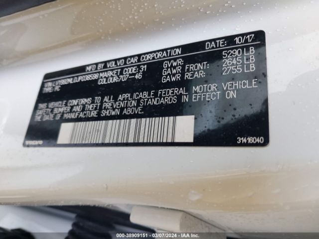 LVY992ML0JP038598 Volvo S90 T6 Inscription