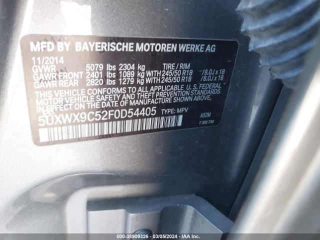 5UXWX9C52F0D54405 BMW X3 Xdrive28i