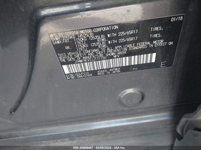 Toyota Rav4 Xle 2018 JTMWFREV2JJ171720 Image 9