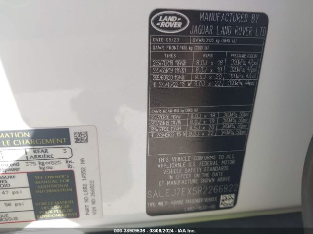 SALEJ7EX5R2266822 Land Rover Defender 110 P300