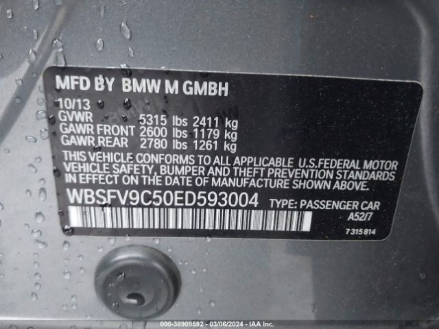 WBSFV9C50ED593004 BMW M5