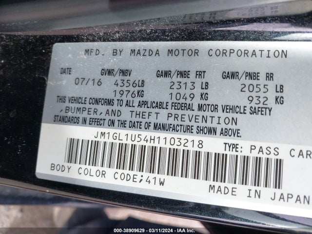 Mazda Mazda6 Sport 2017 JM1GL1U54H1103218 Image 9
