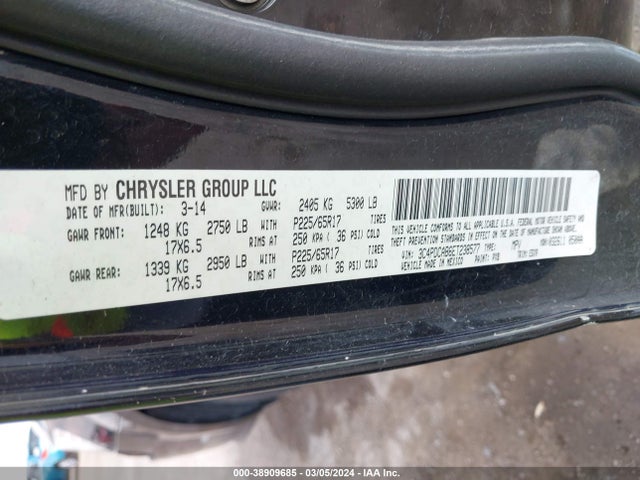 Dodge Journey American Value Pkg 2014 3C4PDCAB6ET238577 Image 9